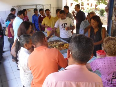 Hora do intervalo: confraternizao entre os participantes